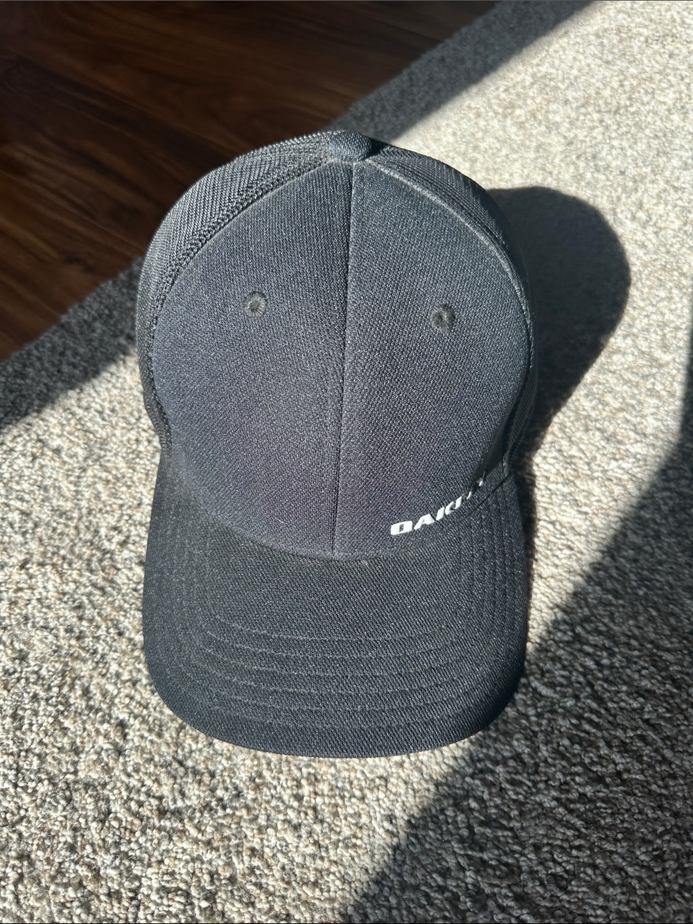 Oakley Black Cap with White Logo Accent